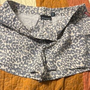 Cynthia Rowley High Waist Gray Leopard Shorts